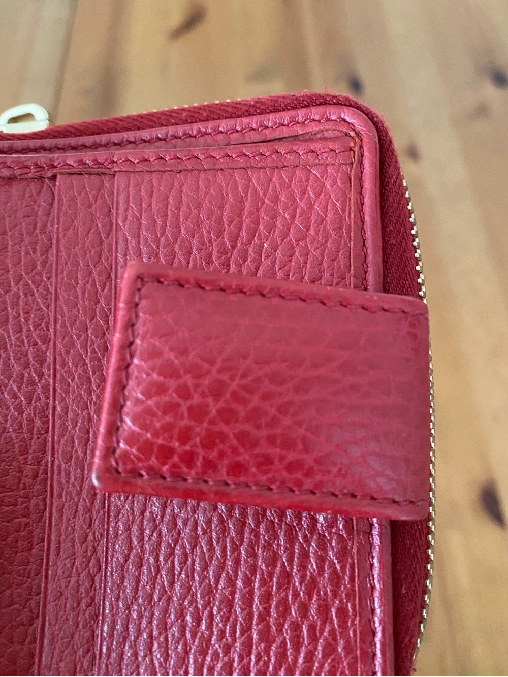 Gucci GG Monogram Canvas Red Leather Small Compact Wallet - Picture 13 of 16